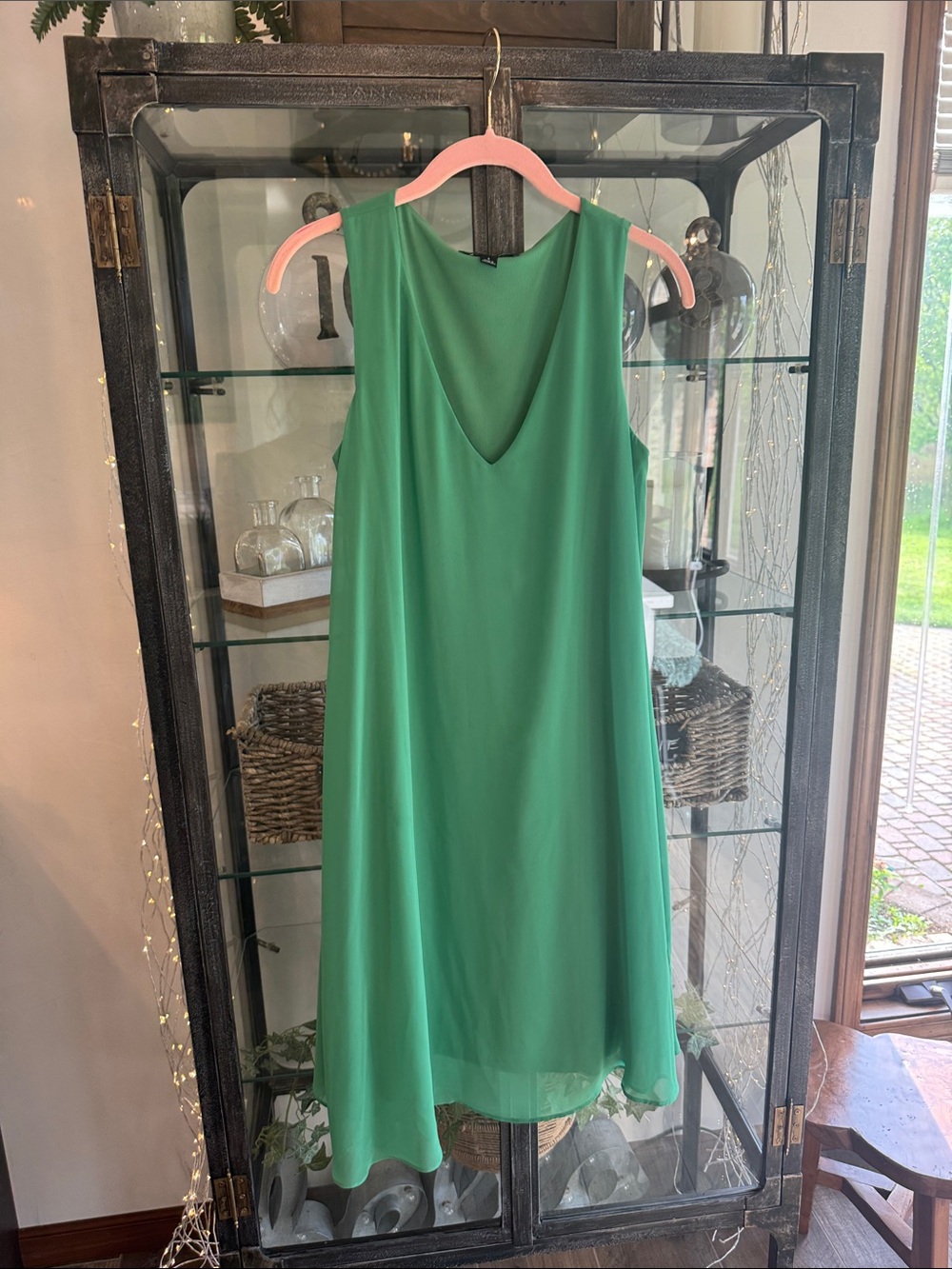 INC International Concepts Sleeveless Emerald Green Midi Dress